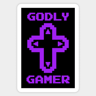 Godly Gamer (v8 - purple) Sticker